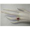 Image 4 : 4.05 CTW Natural Ruby And Diamond Ring In 18K Yellow Gold