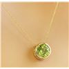 Image 2 : 1.50 CTW Peridot 18K Yellow Gold Necklace