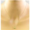 Image 3 : 1.50 CTW Peridot 18K Yellow Gold Necklace