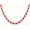 Image 2 : 30.65 CTW Natural African Ruby And Diamond Necklace In 14k Yellow Gold