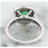 Image 4 : 2.45 CTW Emerald 18K White Gold Diamond Ring