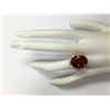 Image 4 : 18.07 CTW Natural Hessonite Garnet And Diamond Ring 14K Solid Rose Gold