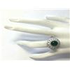 Image 4 : 3.09 CTW Natural Emerald And Diamond Ring In 14K White Gold