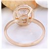 Image 3 : 2.87 CTW Natural Morganite 18K Solid Rose Gold Diamond Ring
