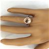 Image 5 : 2.87 CTW Natural Morganite 18K Solid Rose Gold Diamond Ring