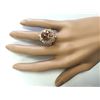 Image 4 : 8.70 CTW Natural Morganite And Diamond Ring In 14k Solid Yellow Gold