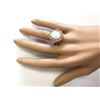 Image 4 : 4.15 CTW Natural Opal And Diamond Ring In 18K Rose Gold