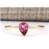 Image 1 : 0.50 CTW Natural Pink Tourmaline Ring 14k Solid Yellow Gold