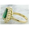 Image 5 : 4.55 CTW Emerald 18K Yellow Gold Diamond Ring
