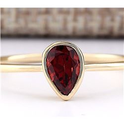 0.50 CTW Natural Garnet Ring In 14k Yellow Gold