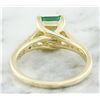 Image 4 : 1.63 CTW Emerald 14K Yellow Gold Diamond Ring
