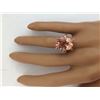 Image 4 : 8.95 CTW Natural Morganite 14K Solid Rose Gold Diamond Ring
