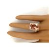 Image 5 : 7.12 CTW Natural Morganite 18K Solid Rose Gold Diamond Ring