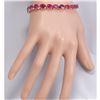Image 3 : 30.89 CTW Natural Red Ruby Bracelet In 18K Yellow Gold