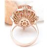 Image 3 : 12.16 CTW Natural Morganite 18K Solid Rose Gold Diamond Ring