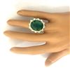 Image 5 : 18.59 CTW Natural Emerald 14K Solid Yellow Gold Diamond Ring