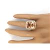 Image 5 : 9.10 CTW Natural Morganite 14K Solid Yellow Gold Diamond Ring