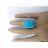 Image 5 : 19.72 CTW Natural Turquoise 14K Solid White Gold Diamond Ring