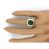 Image 5 : 5.28 CTW Natural Emerald 14K Solid Yellow Gold Diamond Ring