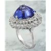 Image 4 : 12.72 CTW Tanzanite 18K White Gold Diamond Ring