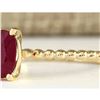 Image 2 : 0.80 CTW Natural Ruby Ring In 14k Yellow Gold