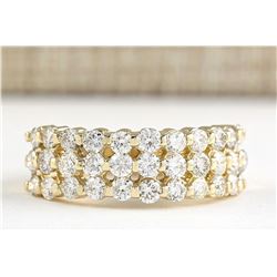 1.75 CTW Natural Diamond Ring In 18K Yellow Gold