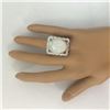 Image 5 : 13.10 CTW Natural Opal 18K Solid White Gold Diamond Ring