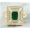 Image 1 : 2.40 CTW Emerald 14K Yellow Gold Diamond Ring