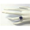 Image 4 : 5.33 CTW Natural Blue Tanzanite And Diamond Ring 14K Solid White Gold