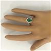 Image 5 : 2.63 CTW Natural Emerald 18K Solid White Gold Diamond Ring