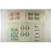 Image 1 : 5 ASSORTED US POSTAGE BLOCKS 1-4 CENT, 2-13 CENT,