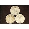 Image 1 : 1935, 1942 & 1944 WALKING LIBERTY HALF DOLLARS