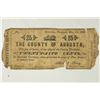 Image 1 : 1862 COUNTY OF AUGUSTA 25 CENT OBSOLETE BANK NOTE
