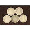 Image 1 : 1855, 1877, 1883, 1889 & 1890 SEATED LIBERTY DIMES
