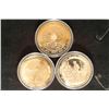 Image 1 : 3-ASSORTED 1 3/4" BRONZE MEDALS CELEBRATING
