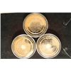 Image 2 : 3-ASSORTED 1 3/4" BRONZE MEDALS CELEBRATING