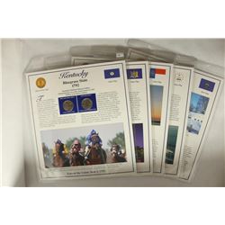 ALL 5-2001 P & D STATE QUARTERS WITH STAMPS ON