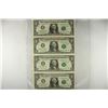 Image 1 : UNCUT SHEET OF 4-2003-A $1 FRN'S CRISP UNC