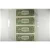 Image 2 : UNCUT SHEET OF 4-2003-A $1 FRN'S CRISP UNC