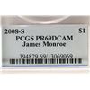 Image 3 : 2008-S JAMES MONROE PRESIDENTIAL DOLLAR PCGS
