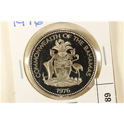 1976 BAHAMAS PROOF SILVER DOLLAR .4466 OZ. ASW