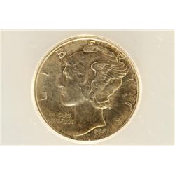 1941-S MERCURY DIME ANACS MS62