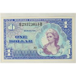 SERIES 661 MILITARY PAYMENT CERTIFICATE $1 CRISP