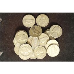 20 35% SILVER JEFFERSON WAR NICKELS