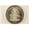 Image 2 : 1980 BAHAMA SILVER PROOF FIVE DOLLARS 1.2526