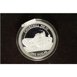 2017 TUVALU SILVER PROOF DOLLAR "CHURCHILL MK IV"