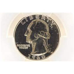 1960 WASHINGTON SILVER QUARTER PCGS PR67