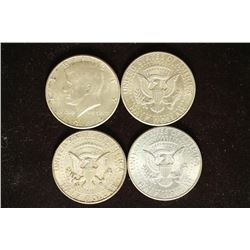 1964 & 3-1964-D 90% SILVER KENNEDY HALF DOLLARS
