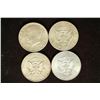 Image 1 : 1964 & 3-1964-D 90% SILVER KENNEDY HALF DOLLARS
