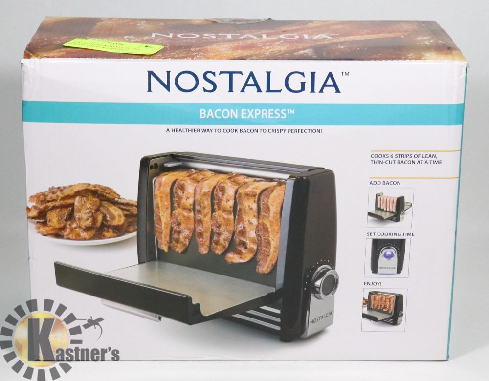 SEALED NOSTALGIA ELECTRIC BACON PRESS & GRIDDLE